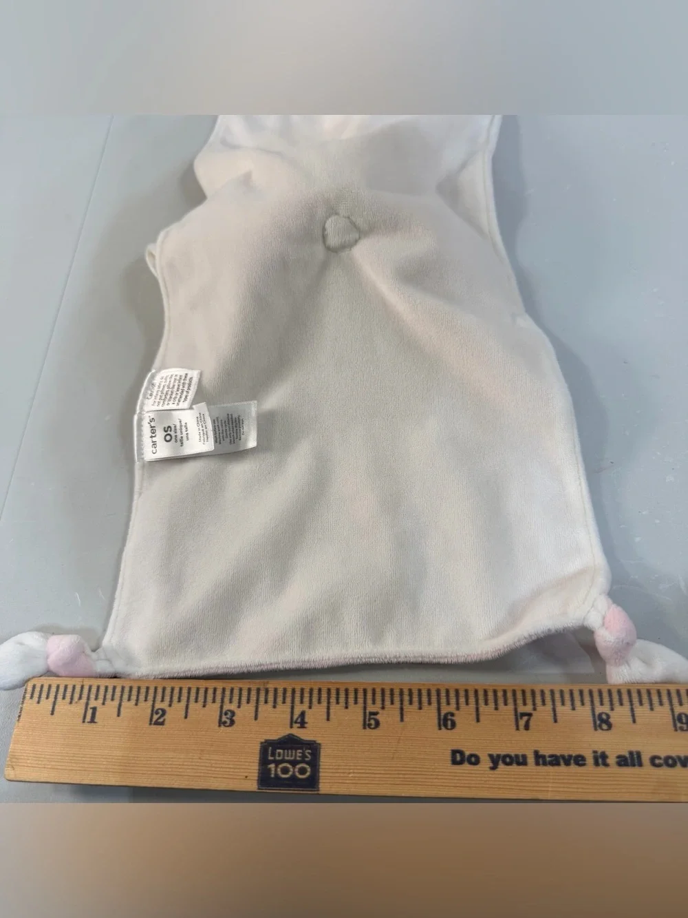Carters Bunny Rabbit Lovey‎ Security Blanket Pink White Pacifier Holder 2014